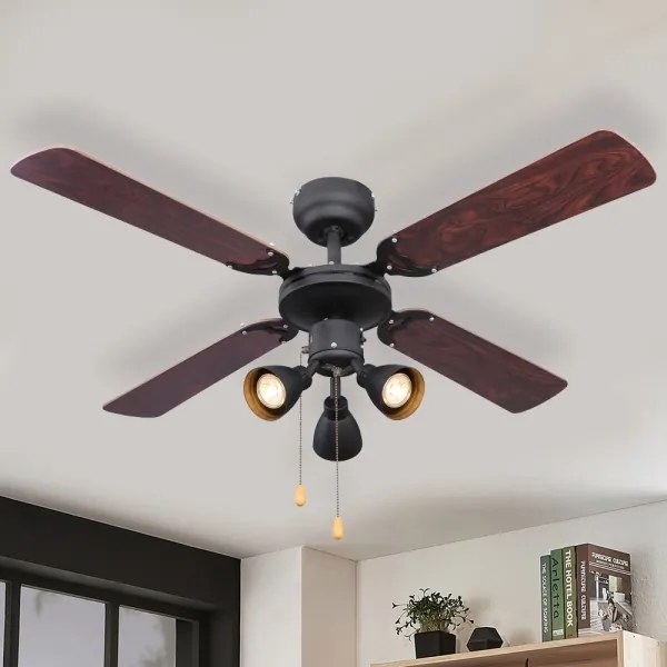 Globo 03808 - Stropný ventilátor HARVEY 3xGU10/50W/230V