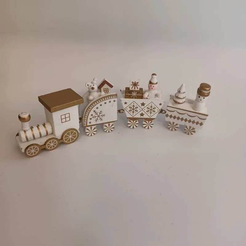 DECOLED Dekorácia, vlak, 22,3 x 7,2 x 2,8 cm, biela