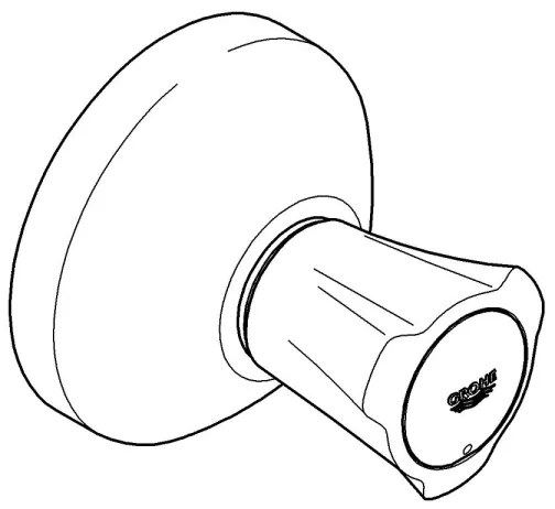 GROHE 19808001 - Horný diel podomietkového ventilu COSTA L, lesklý chróm