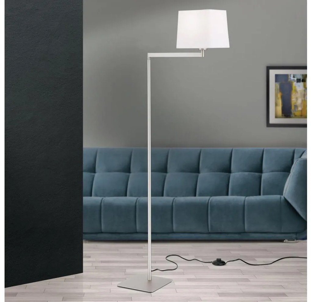 Orion Stl 12-1187/1 - Stojacia lampa CARLTON 1xE27/40W/230V biela/matný chróm