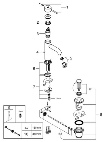 GROHE 23591001 - Umývadlová batéria ESSENCE veľkosť S lesklý chróm