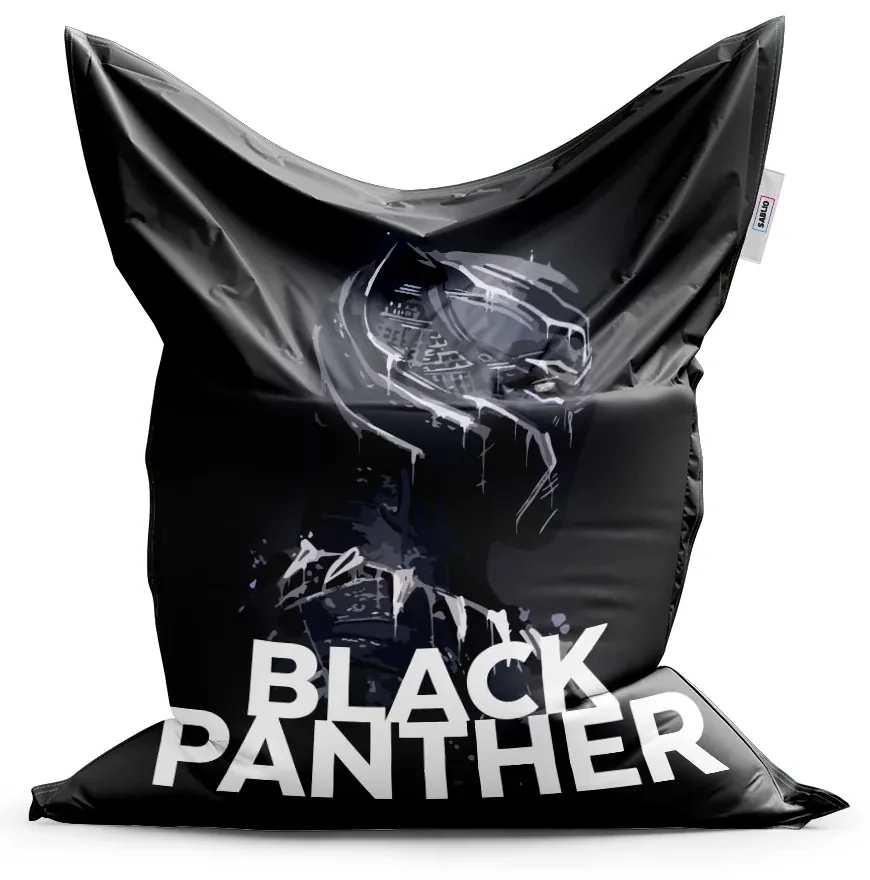 Sablio Sedací vak BLACK PANTHER z profilu Čierny - 150x100 cm