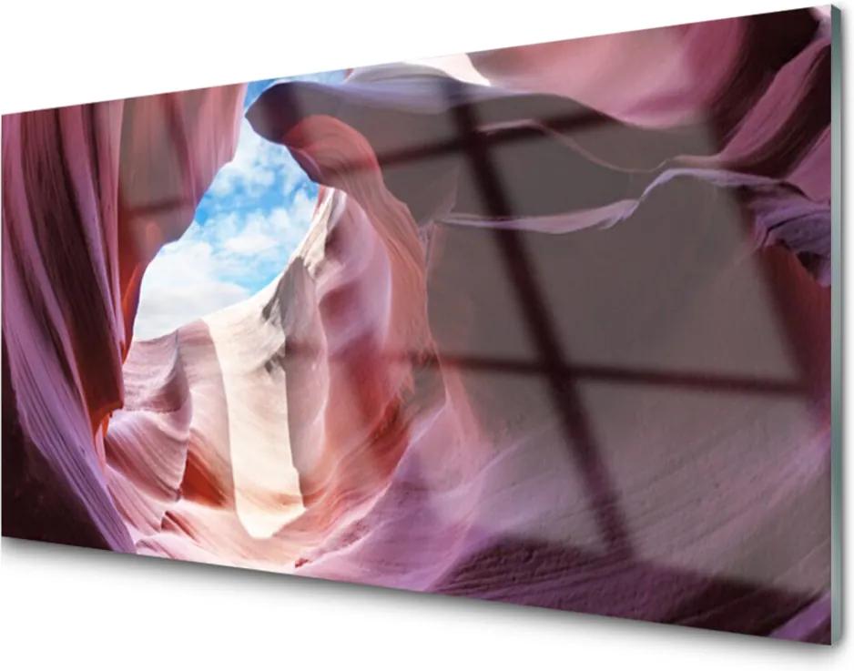 Obraz na akrylátovom skle Skalka Rieka Koryto Umenie