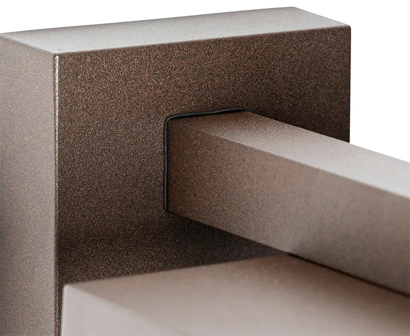 Vonkajšia nástenná lampa hrdzavohnedá s pohybovým senzorom IP44 - Charlois