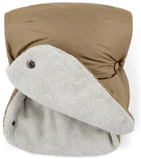 PETITE&MARS - SADA Detský fusak 3v1 JIBOT + rukávniky na kočík hnedá