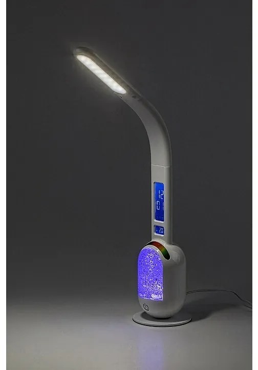 Rabalux 74231 stolná LED lampa s glitrami Figen, biela, 5W, 290lm, 5000K, stmievateľná