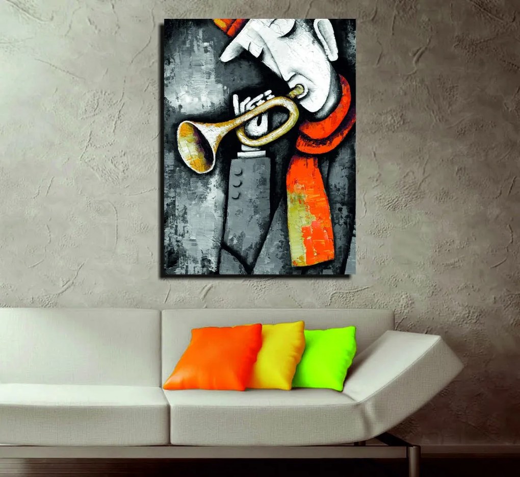 Obraz KAINOR 30x40 cm sivý/oranžový