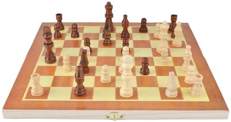 Drevený šach 28x28 cm Iso Trade 4297
