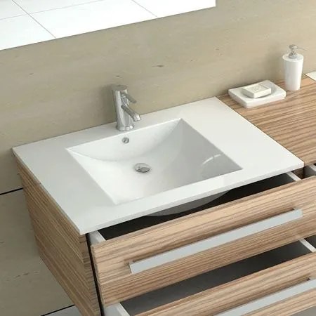 Zápustné keramické umývadlo REA DAFNE 76x46,5 cm biele