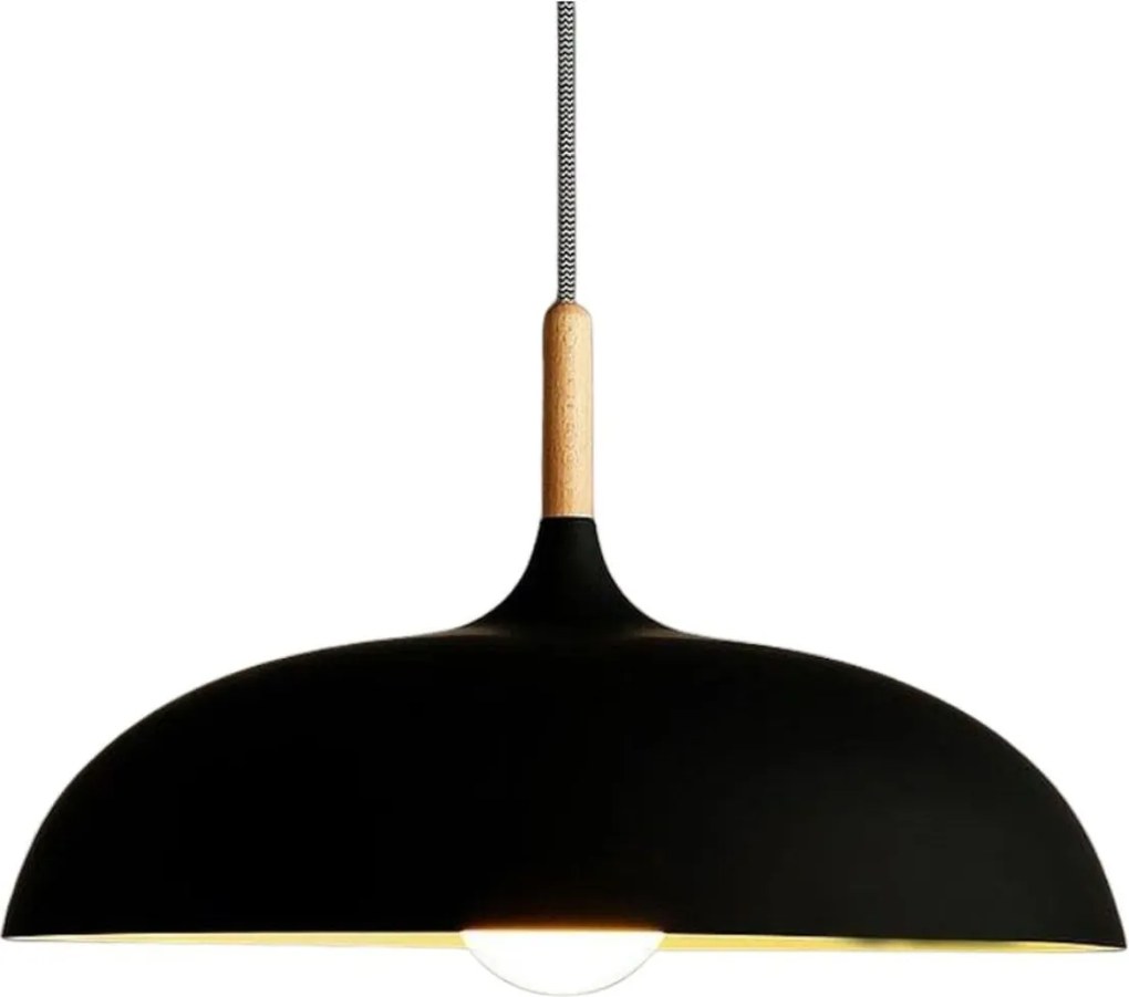Závesná lampa Saucer- čierna