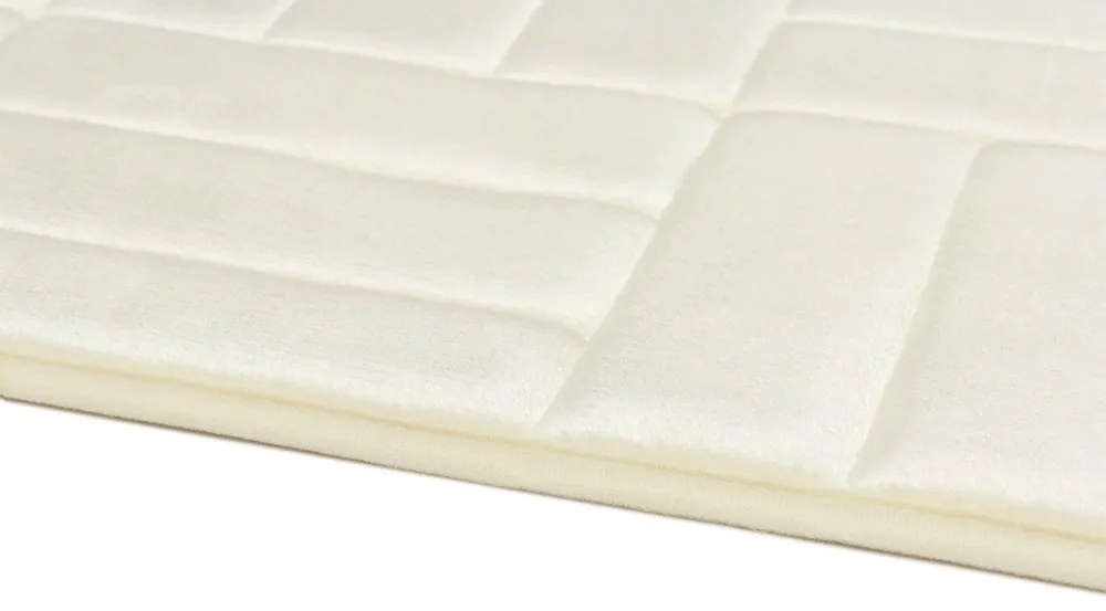 Protišmyková kúpeľňová predložka 3D 667 cream, 50x40, biela, kúpeľňa, BO-MA