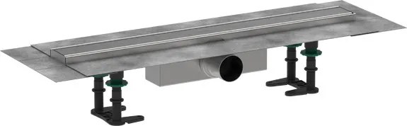 Hansgrohe RainDrain Compact, úplná sada sprchového žľabu 900 pre štandardnú inštaláciu, kartáčovaná nerezová oceľ, HAN-56180800
