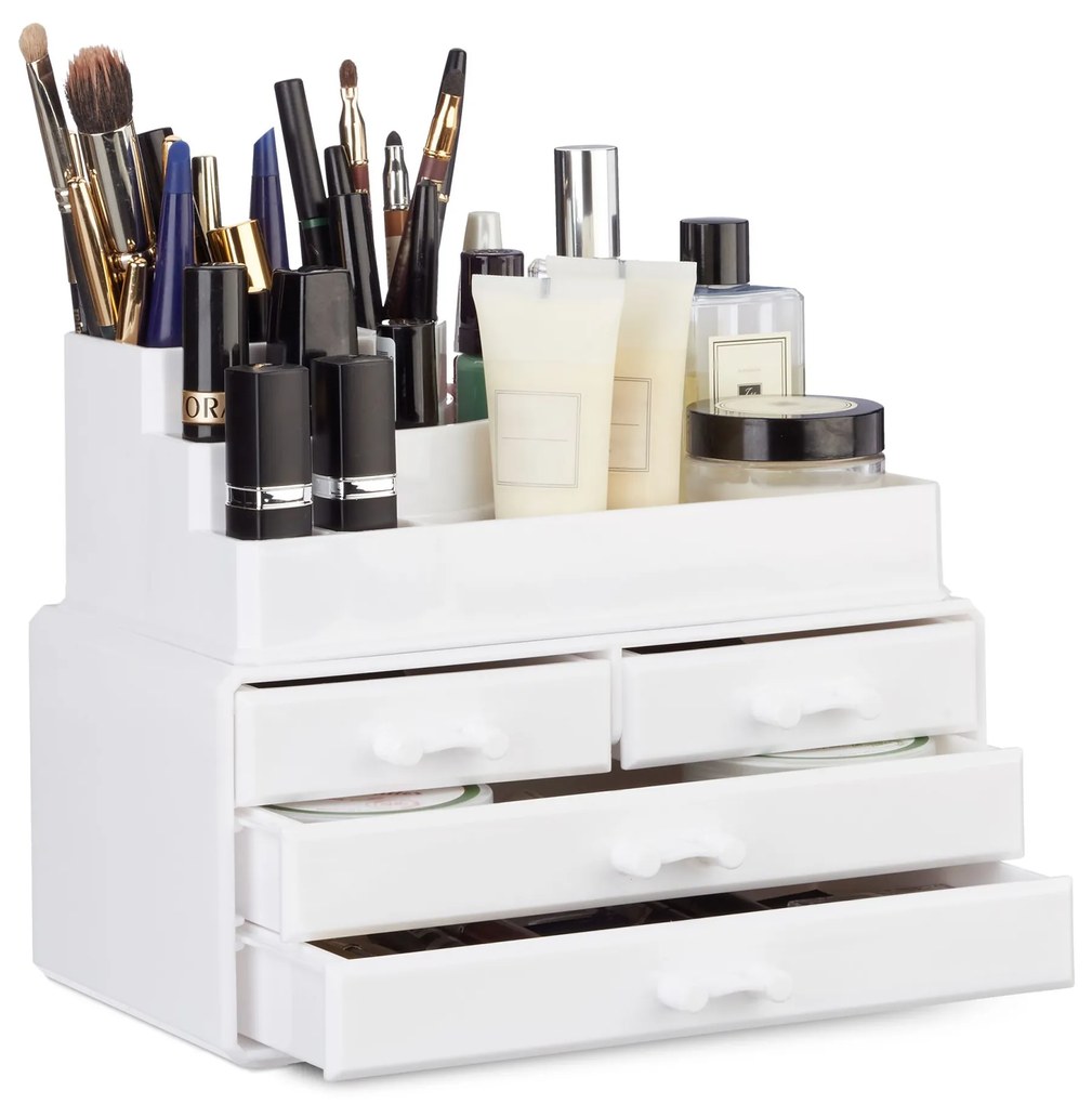 Organizér na make-up so 4 zásuvkami RD23147 biela