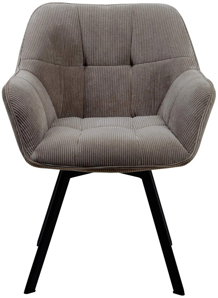 Jedálenská stolička Jordi Cord - hnedá