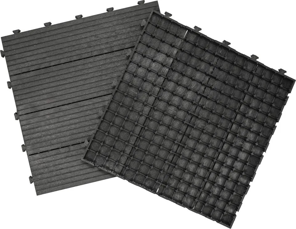 Gumová dlaždica COSMOPOLITAN 45 x 45 cm, antracit, zosilnená 2,5 cm MHEU5100062