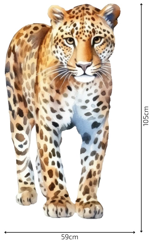 PIPPER. Textilná nálepka na stenu "Leopard"