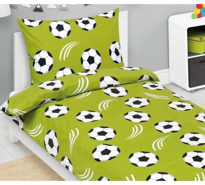 Bellatex Bavlnené obliečky Junior Futbal, 140 x 200 cm, 70 x 90 cm