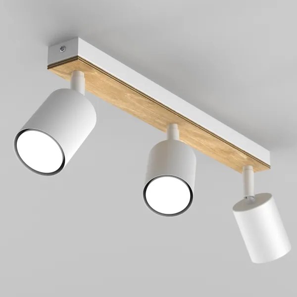 Bodové svietidlo TULON 3xGU10/8W/230V biela/dub