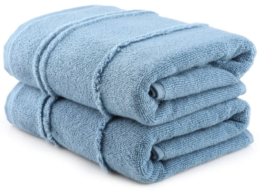 Modré froté uteráky v súprave 2 ks 50x90 cm Arden – Foutastic