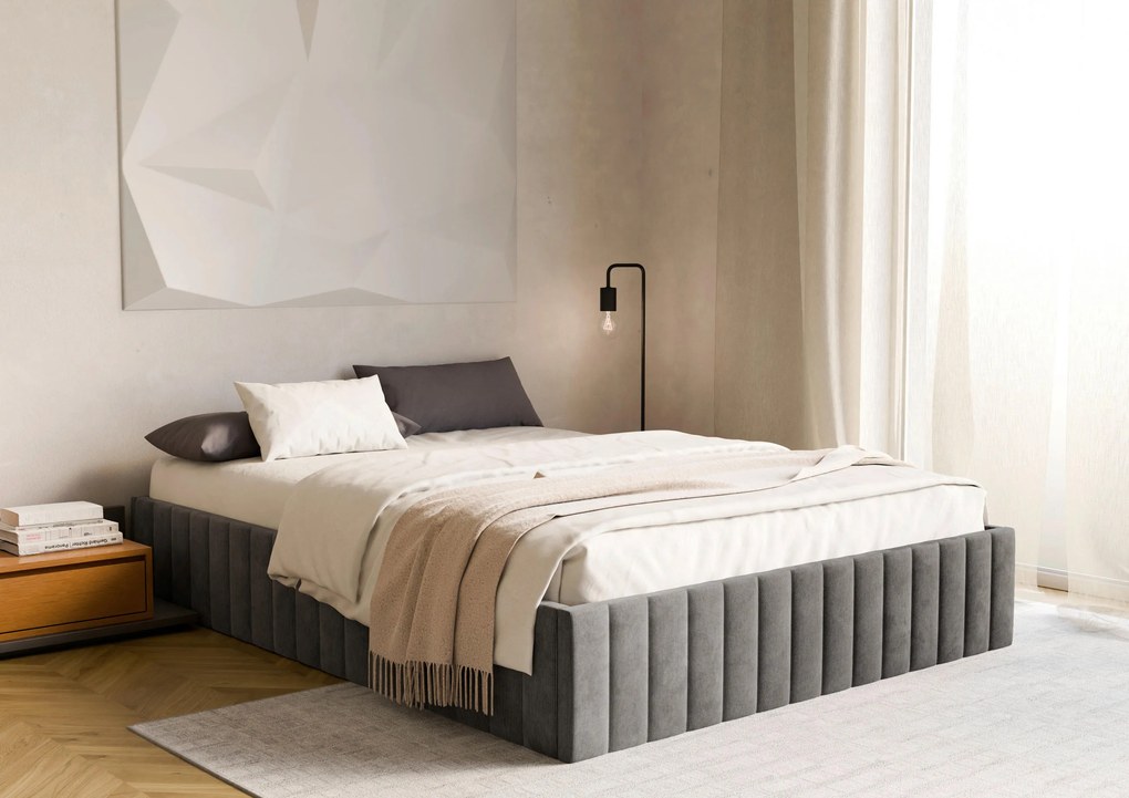 XXXLutz ČALÚNENÁ POSTEĽ, 120/200 cm, antracitová Boxxx - Online Only spálne - 002555001719