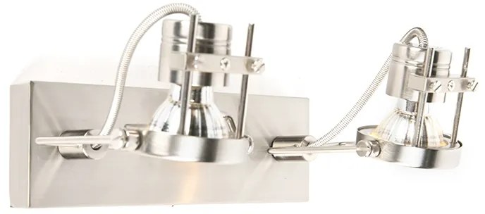 Priemyselné oceľové bodové svetlo 2-žiarovkové nastaviteľné - Suplux