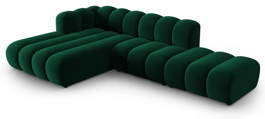 Tmavozelená rohová pohovka (ľavý roh) Lupine – Micadoni Home