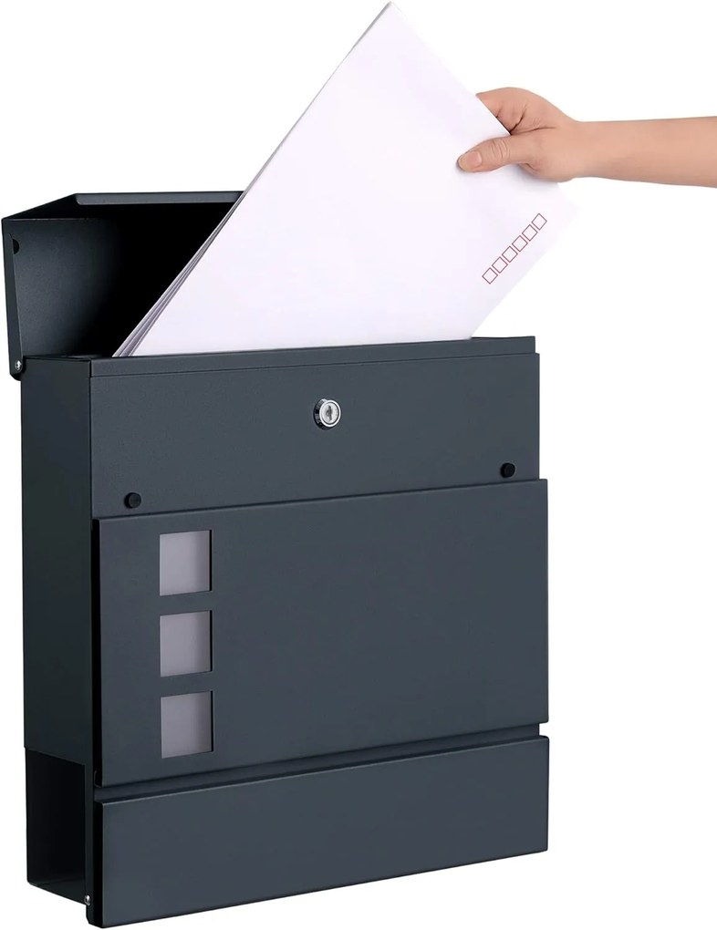 Poštová schránka Luude antracitovo sivá