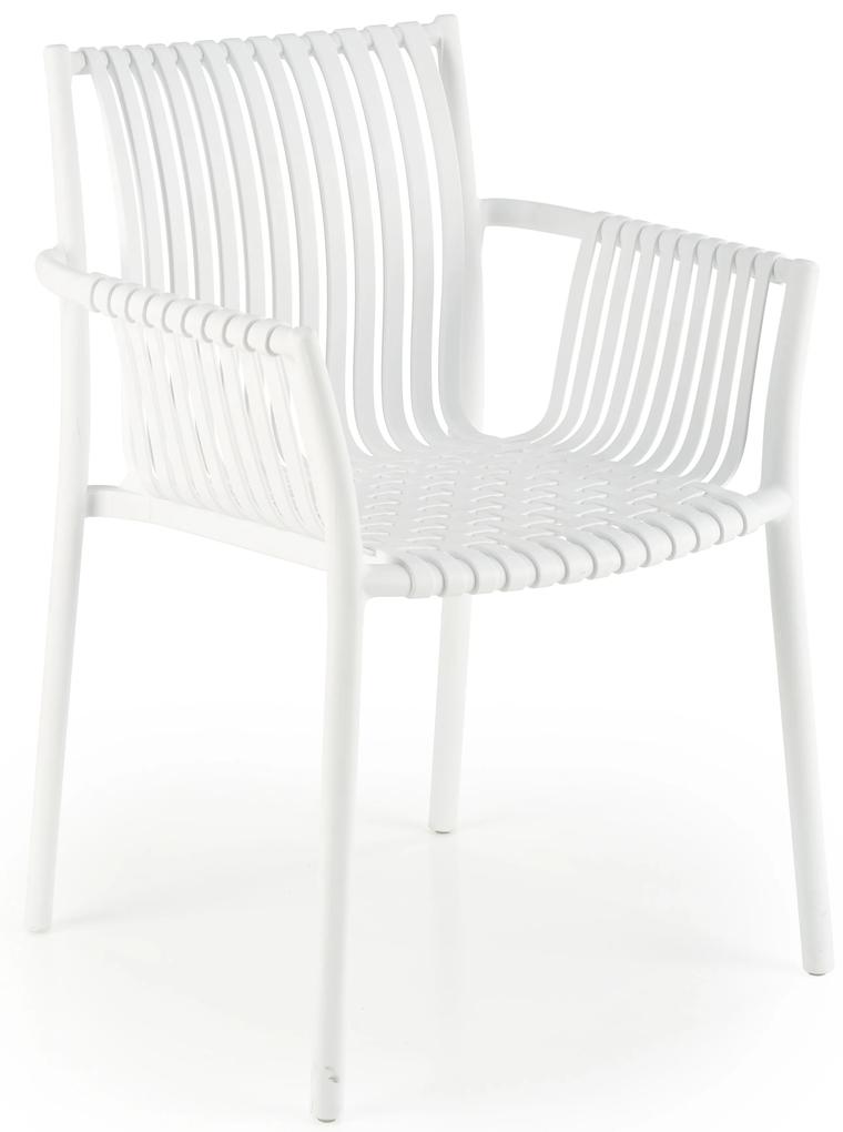 Biela plastová stolička K492