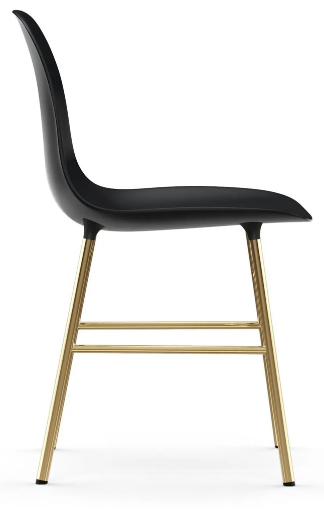 Stolička Form Chair – čierna/mosadzná