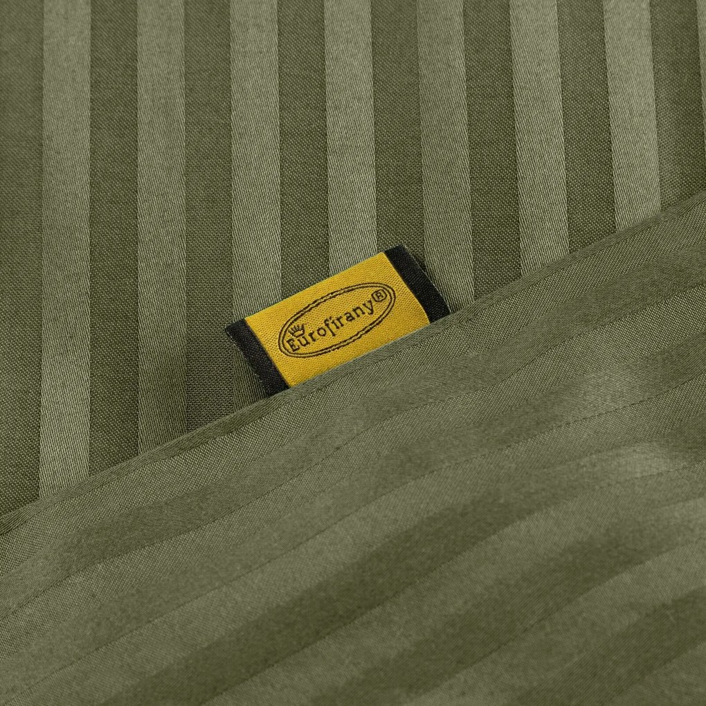 SATÉNOVÉ OBLIEČKY VERA 200X220 CM, 2 KS 70X80 CM OLIVOVÉ