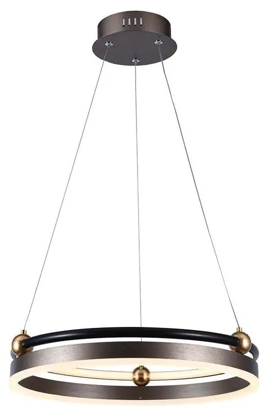 LED Luster na lanku LED/20W/230V 3000K pr. 42 cm hnedá