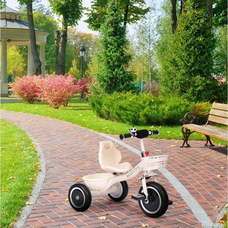 Detský trojkolový bicykel ECOTOYS od 12 mesiacov – EVA kolesá, košík, zvonček