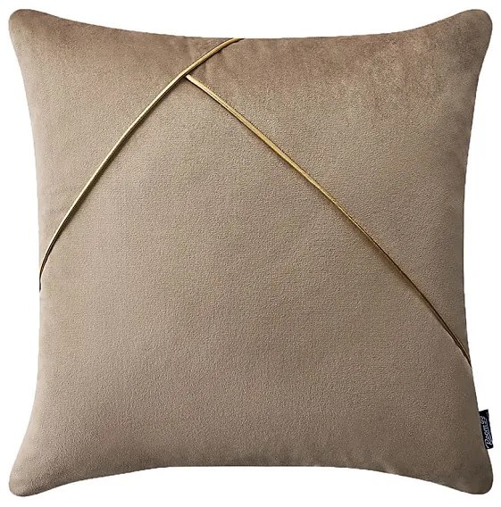 Jednofarebný dekoračný vankúš 45x45cm Glam Simple &#8211; Beige