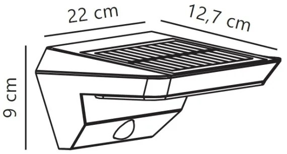 Nordlux - LED solárne nástenné svietidlo s čidlom AGENA LED/5W/3,7V IP44