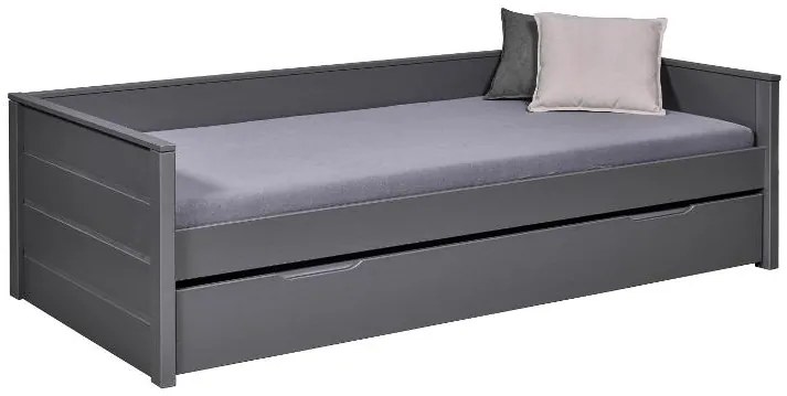 Inter Link Detská výsuvná posteľ Dream the Future, 90 x 200 cm (sivá)  (100394227)