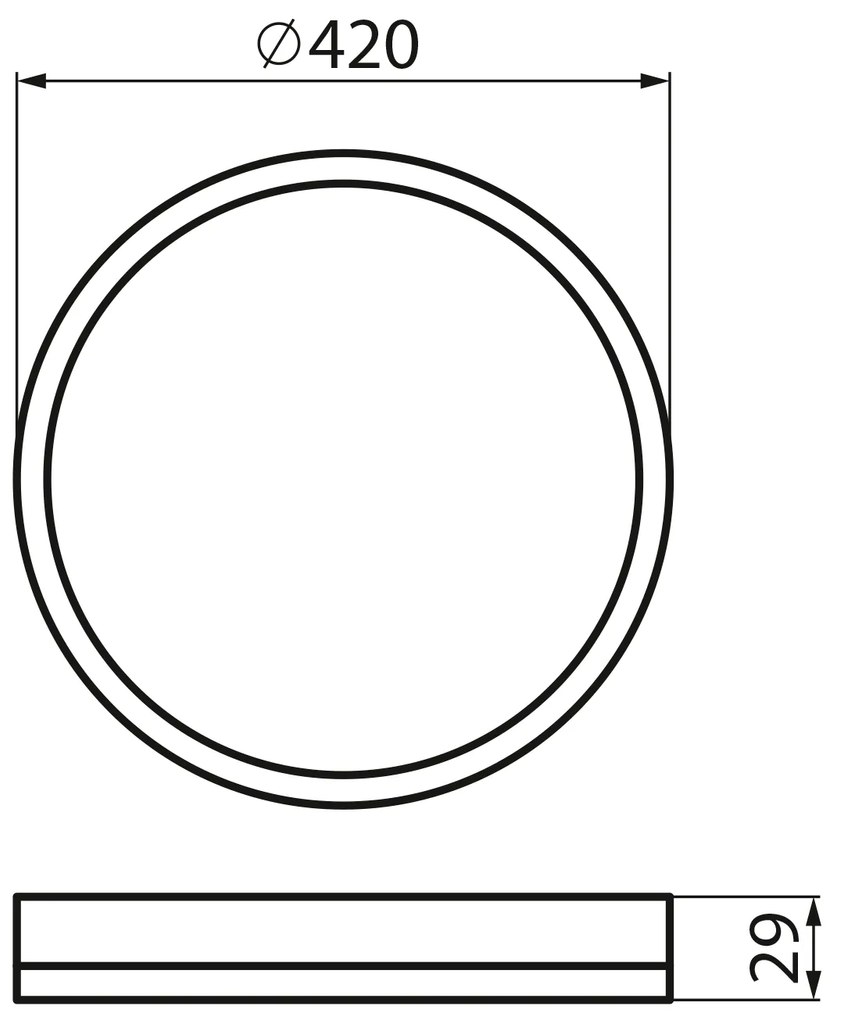 KANLUX KANLUX, AZPO stropné LED svietidlo, priemer 420mm, 22W, IP54, biela, 31504