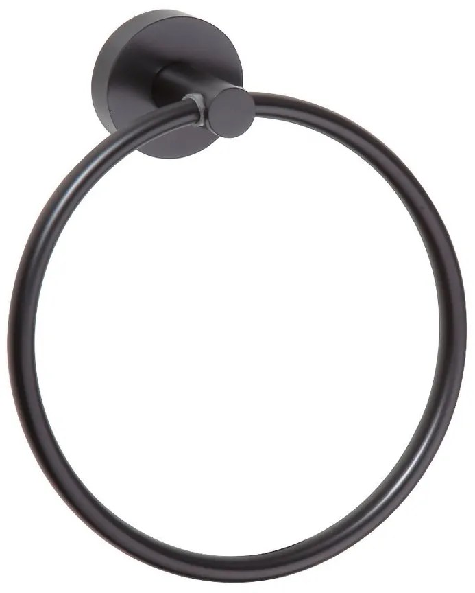 Sapho Sapho, X-ROUND BLACK držiak uterákov kruh, čierna, XR411B
