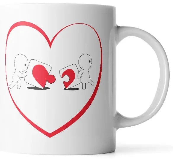 Sablio Hrnček Puzzle love - 330 ml - standard