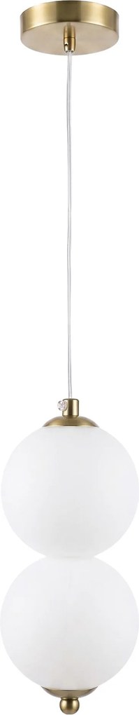 Toolight Toolight, LED závesné svietidlo, 10cm, 7W, 3000K, 1000lm, LHJ117-2CP, zlatá matná, OSW-03253