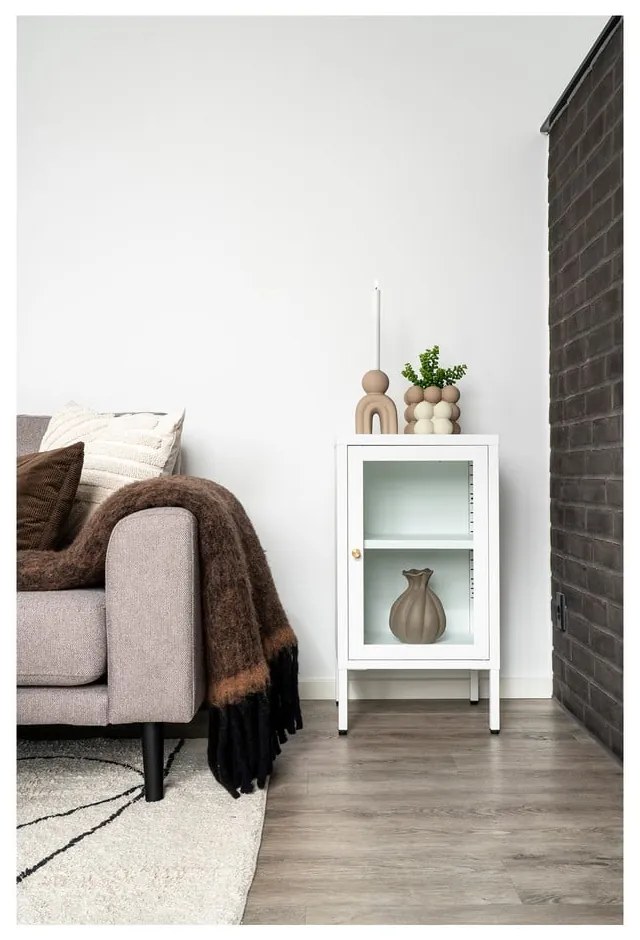 Biela kovová vitrína 38x70 cm Dalby – House Nordic