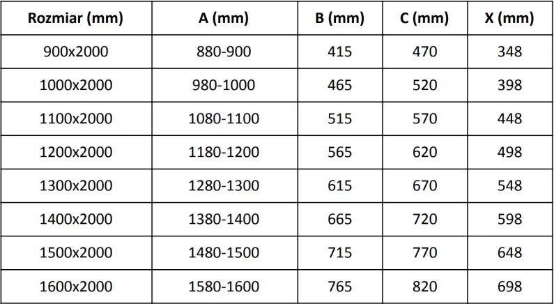 Mexen Velar, posuvné dvere do otvoru 150x200 cm, 8mm číre sklo, grafitová matná, 871-150-000-01-66