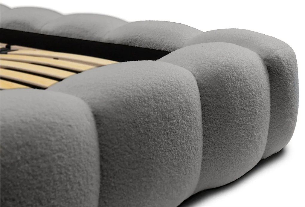 ČALÚNENÁ POSTEĽ ASHLEY 180x200 QUELLE 92 ŠEDÁ