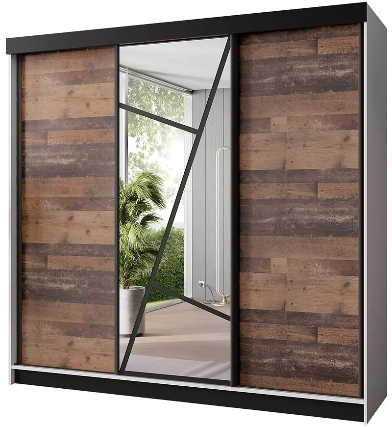 Skriňa Vena 200 biely + old style