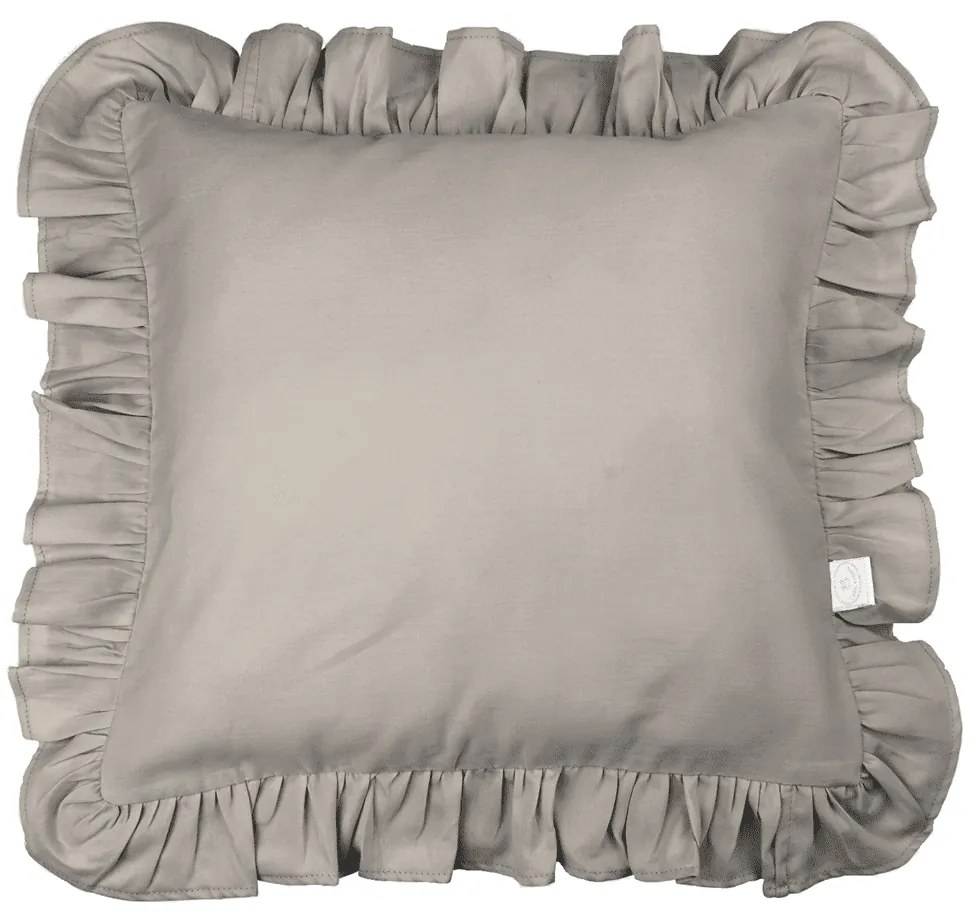 Polštář s volánky tmavě šedá 45cm