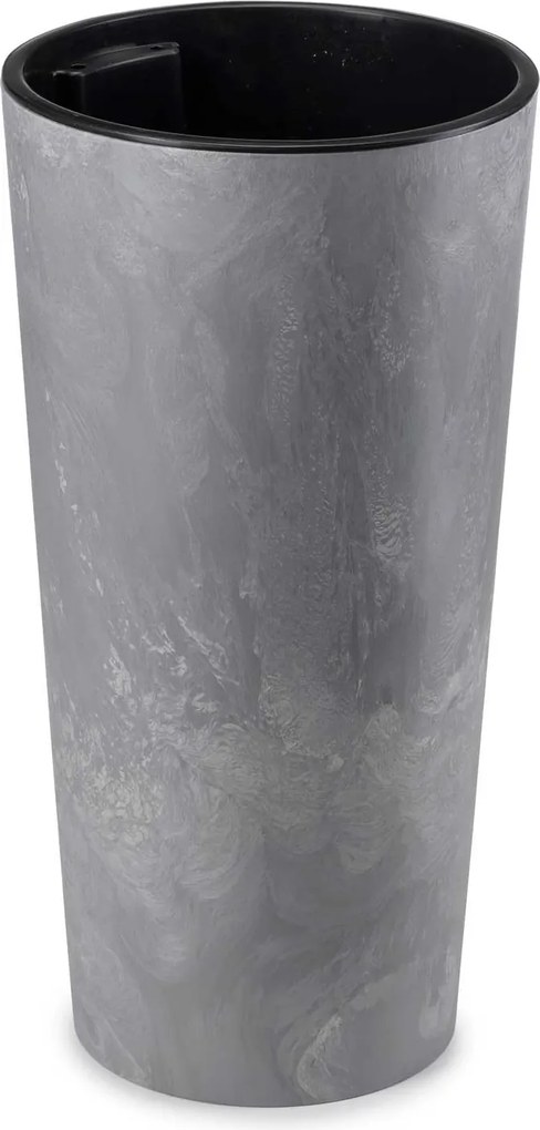 PLASTOVÝ KVETINÁČ URBANIKA SADA 2KS 57X30 CM+46,6X25,5 CM IMITÁCIA BETÓNU SIVÁ