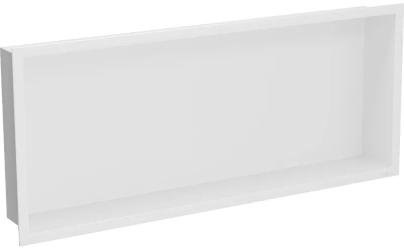 Mexen X-Wall-R, polička na zapustenie na obklad s golierom 75 x 30 cm, biela, 1920753010