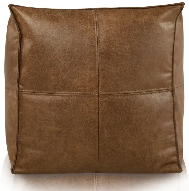 Taburetka Cubo Premium koža, hnedá