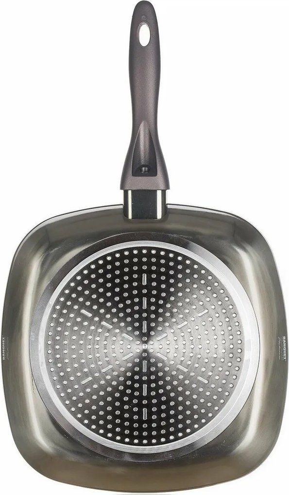 Banquet Panvica steaková s nepriľnavým povrchom Metallic Platinum, 28 x 28 cm