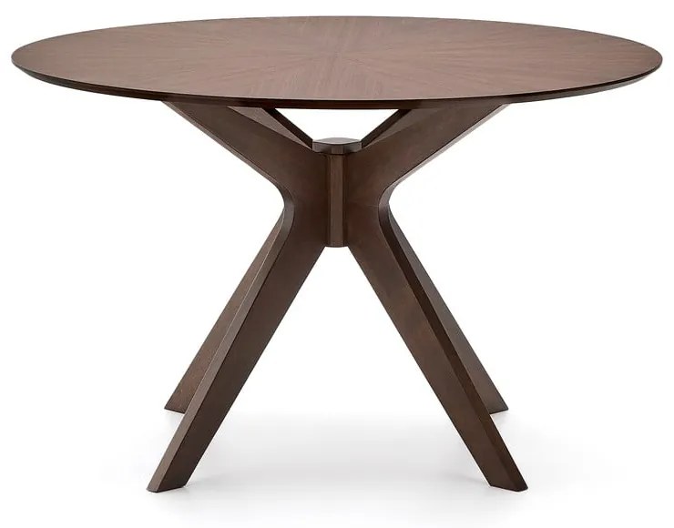 Okrúhly jedálenský stôl s doskou v dekore orechového dreva ø 120 cm Naanim – Kave Home