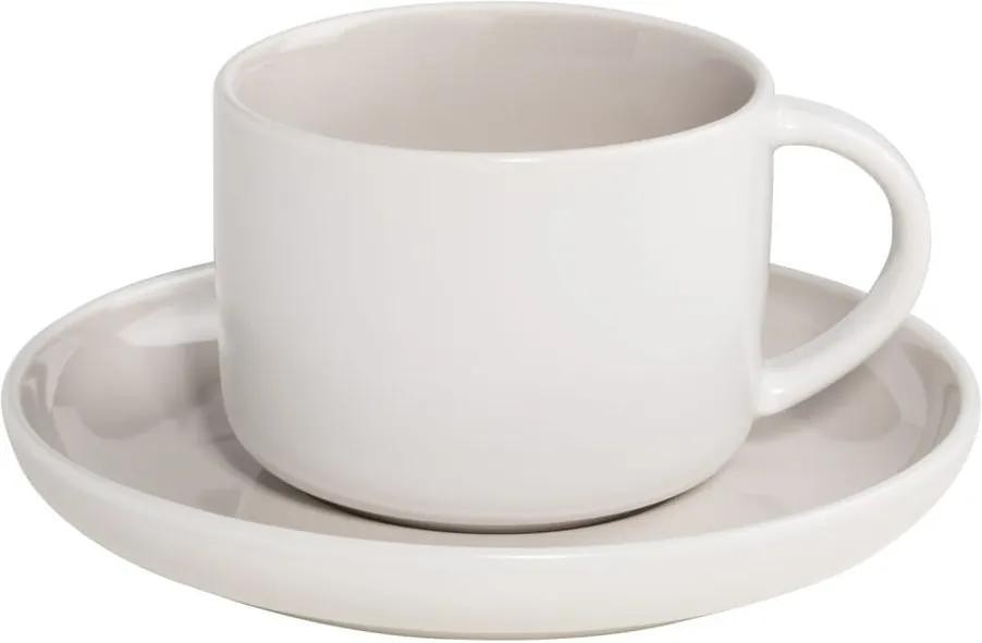 Bielo-sivý porcelánový hrnček s tanierikom Maxwell&Williams Tint, 240ml